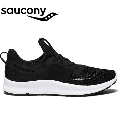 Saucony Womens STRETCH N GO BREEZE Memory Foam Sneakers Runners Shoes - Black 
