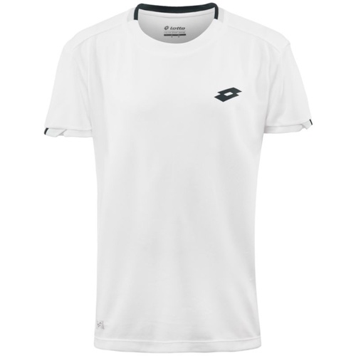 Lotto Boy's Aydex III Tee Shirt Deep Dry Tennis Sport Kids - White/Navy