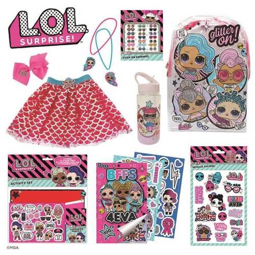 LOL Retail Showbag Backpack Necklace Skirt Earrings and More