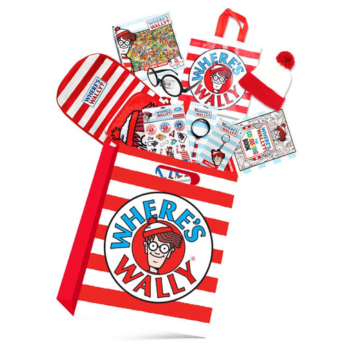 Where's Wally Kids Showbag w/Backpack/Beanie/Glasses/Stickers/Keyring/Puzzle