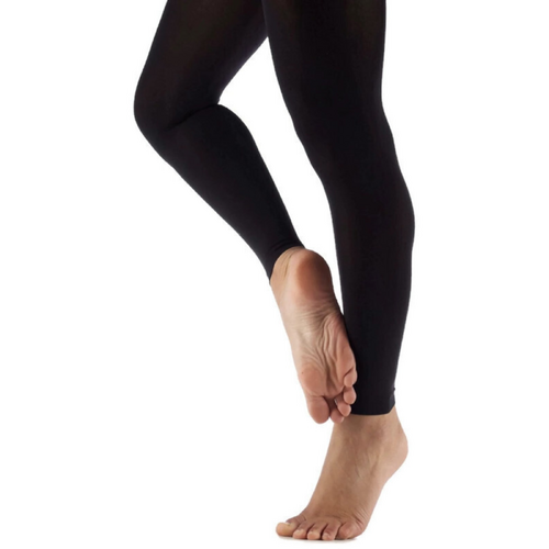 Womens Ladies Footless Tights Stockings Pantyhose Leg Hosiery Thermal - Black