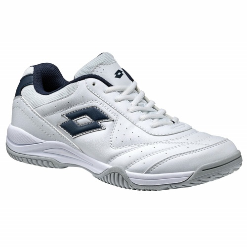 Lotto Mens Court Logo XVI Tennis Shoes All Court Sneakers Trainers - White/Navy