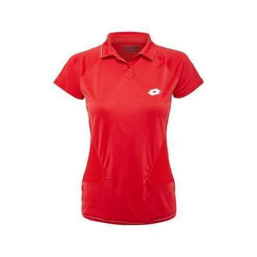 Lotto Womens Shela IV Polo Tee Shirt Top Tennis Sport - Red