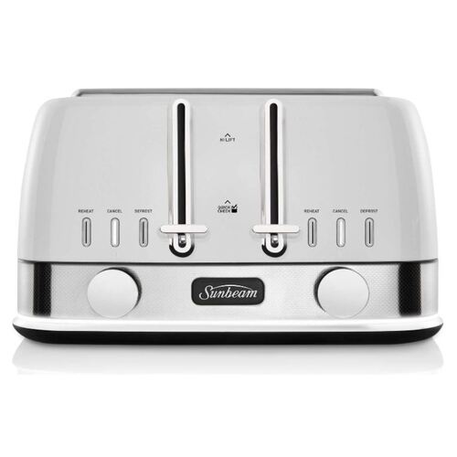 Sunbeam  York Collection 4 Slice Toaster - White Silver