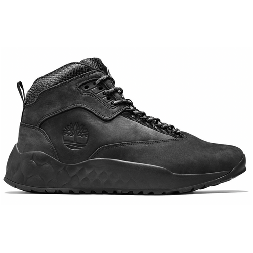 Timberland Mens Solar Wave Mid Leather Lace-Up Hiking Boot - Blackout Nubuck