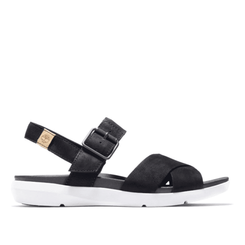 TIMBERLAND WOMENS WILESPORT LEATHER SANDALS - BLACK