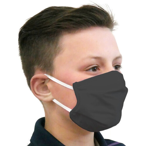 TIGERPLAST Kids Fabric Face Mask Washable Reusable Mask Protect Mouth Cover - Black