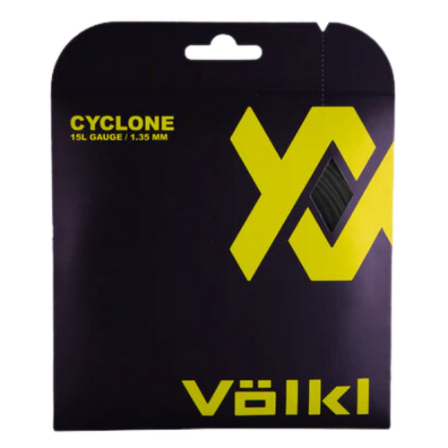Volkl Cyclone Black 15L Gauge Tennis String 1.35mm (12 M Set) 