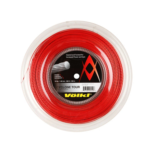 Völkl Cyclone Tour 200m Reel Tennis Racquet Strings 18g / 1.20mm - Red