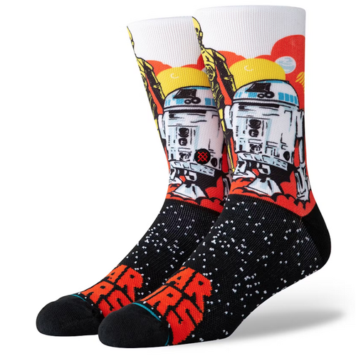 Stance Star Wars Crew Socks - Droids/Orange