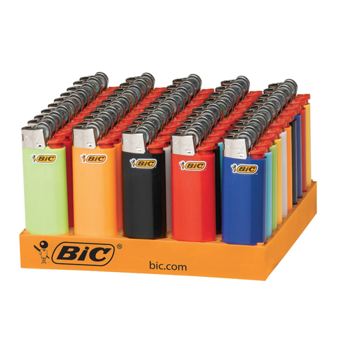 50x Bic Lighters Genuine Lighters Mini Cigarette Lighter - Bulk Pack
