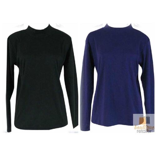 Plus Size Womens Skivvy Turtle Neck Long Sleeve Top Skivvies High Roll King Big & Tall