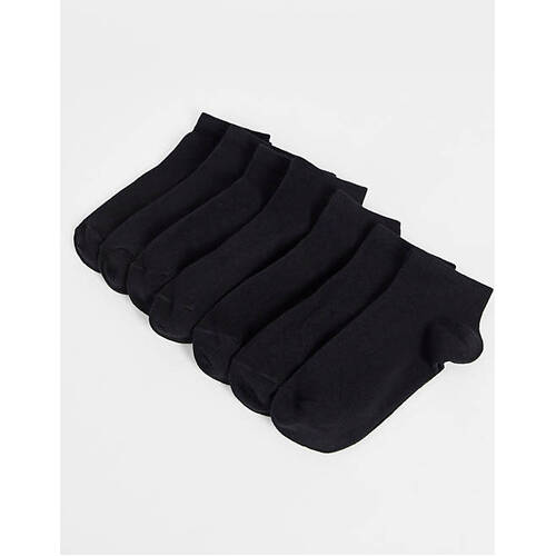 7 Pairs Low Cut Socks Cotton Soft Breathable Non-Slip Casual Ankle - Black