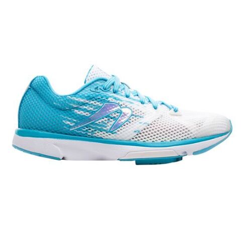 Newton Womens Distance Running Shoes Runners Sneakers - White/Sky Blue