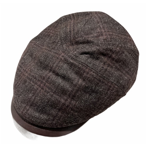 Herman Mens Dispatch Made In Italy Flat Cap Ivy Pure Wool - Brown