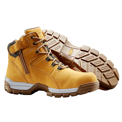 Wolverine Tarmac II Steel Cap Safety Boots Waterproof Zip Sided Shoes - Wheat