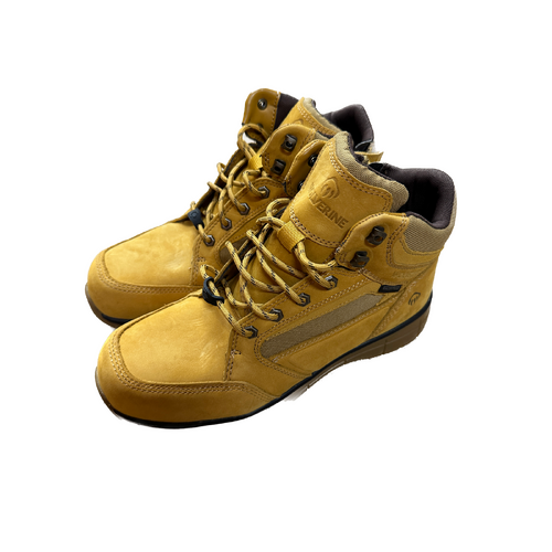 Wolverine Rigger Mid CM Steel Cap Safety Leather Boots Waterproof Shoes - Wheat