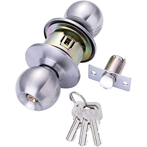 Entrance Door Handles Set Passage Entry Door Lock Knobs Privacy Locks + 3 Keys