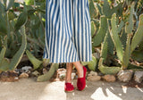 TOMS Womens Classic Alpargata Shoes - Red (Casual Slip-On Canvas Flats)