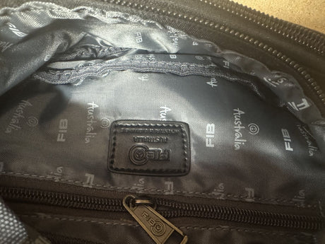 FIB Byron Canvas Bum Bag Waist Belt Travel Pack in Black