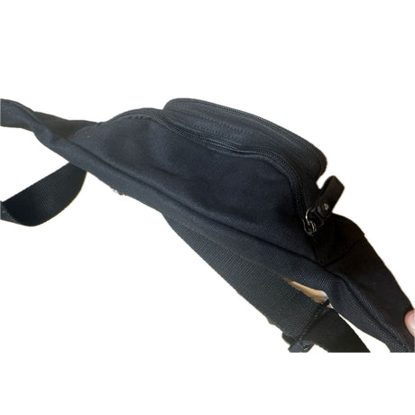 FIB Byron Canvas Bum Bag Waist Belt Travel Pack in Black