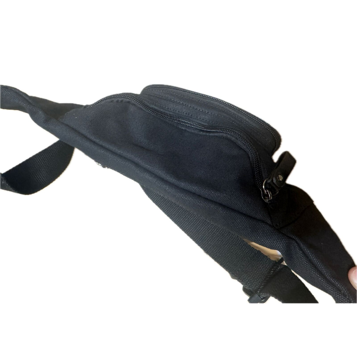 FIB Byron Canvas Bum Bag Waist Belt Travel Pack in Black