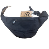 FIB Byron Canvas Bum Bag Waist Belt Travel Pack in Black