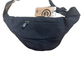 FIB Byron Canvas Bum Bag Waist Belt Travel Pack in Black