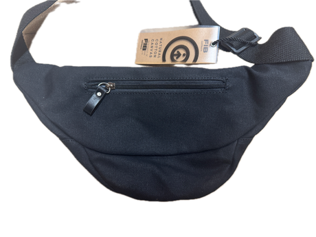 FIB Byron Canvas Bum Bag Waist Belt Travel Pack in Black