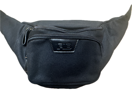 FIB Byron Canvas Bum Bag Waist Belt Travel Pack in Black