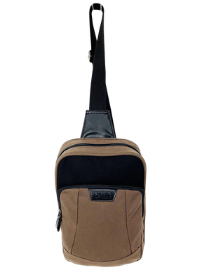 FIB Byron Sling Backpack Bag Travel w/ Single Adjustable Strap - Brown