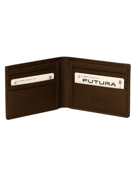 Futura Mens RFID Slim Genuine Leather Wallet - Tan
