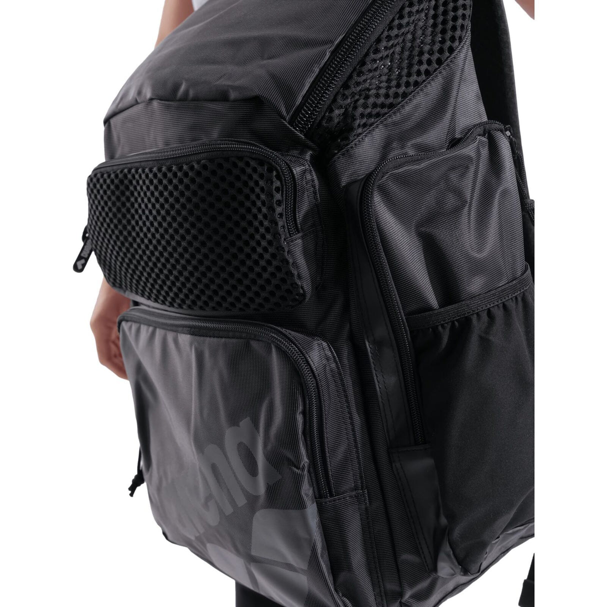 Arena One Go Backpack 45L Sports Swimming Bag - Black (Aquabreathe Water-Repellent)