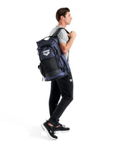 Arena All Set Backpack 45L Sports Swimming Bag Aquabreathe Water-Repellent Laptop Pocket in Navy