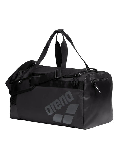 Arena All Set Duffle Bag 40L Sports Gym Travel Aquabreathe Water-Repellent in Black