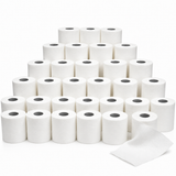 48 Rolls 2 Ply White Toilet Paper Bulk Pack - 400 Sheets per Roll (4 Packs of 12, 1 Bag)