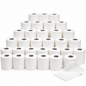 48 Rolls 2 Ply White Toilet Paper Bulk Pack - 400 Sheets per Roll (4 Packs of 12, 1 Bag)