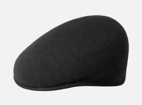 KANGOL 504 Wool Ivy Cap Mens Warm Winter Flat Classic Hat - Black