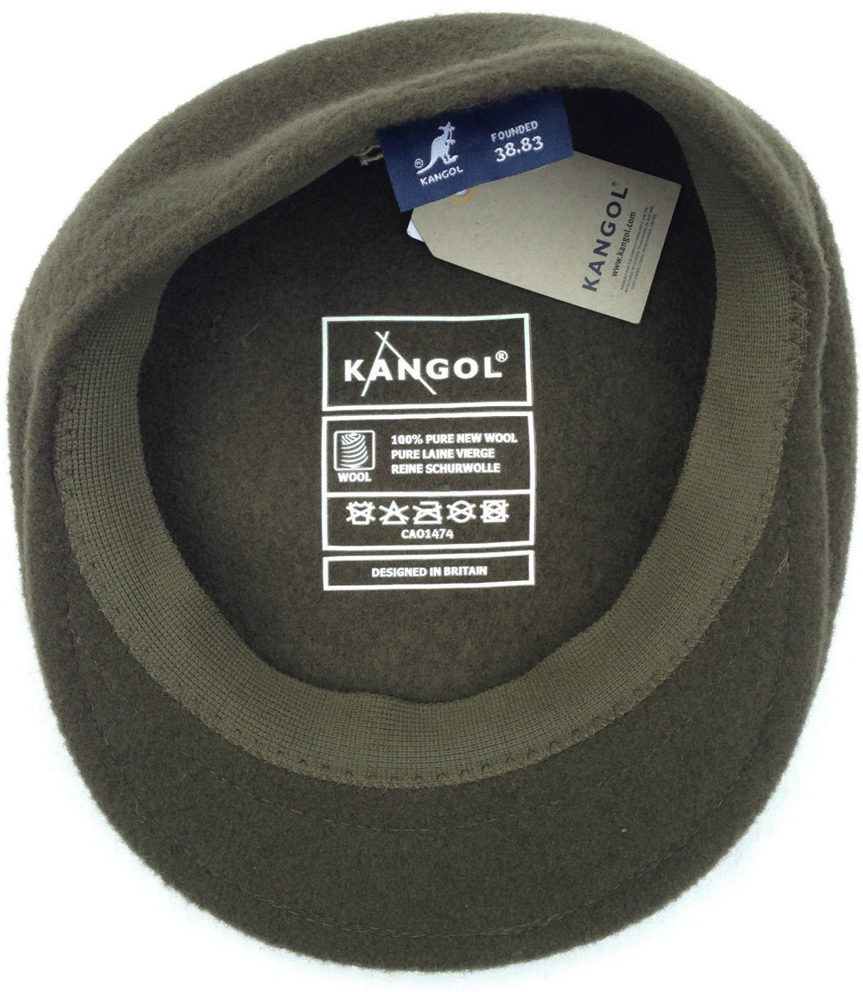 KANGOL 504 Wool Ivy Cap Mens Warm Winter Flat Classic Hat - Loden (Dark Green)