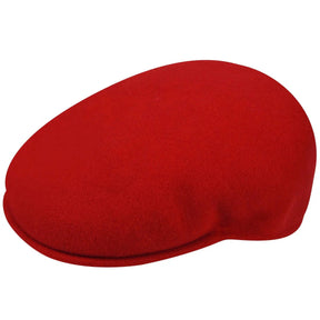 Kangol 504 Red Wool Ivy Cap - Mens Warm Winter Classic Flat Hat (0258BC)