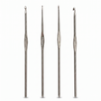 4pcs Steel Crochet Hook Set - Fine Sizes 1.00/1.80/2.00mm (Thread Lace Craft)