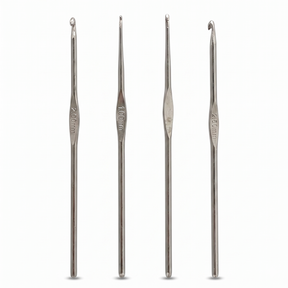 4pcs Steel Crochet Hook Set - Fine Sizes 1.00/1.80/2.00mm (Thread Lace Craft)