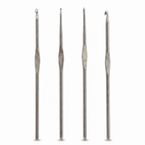 4pcs Steel Crochet Hook Set - Fine Sizes 1.00/1.80/2.00mm (Thread Lace Craft)