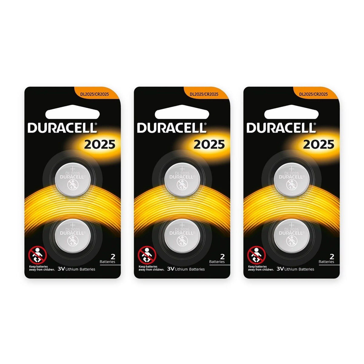 6x Duracell CR2025 Lithium Batteries 3V (3x 2-Pack)
