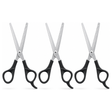 3x Stainless Steel Hair Cutting Scissors Pack - Shears for Barbers, Hairdressers & Home Salons