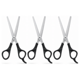3x Stainless Steel Hair Cutting Scissors Pack - Shears for Barbers, Hairdressers & Home Salons