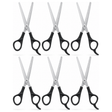6x Stainless Steel Hair Cutting Scissors Bulk Pack - Shears for Barbers, Hairdressers & Home Salons