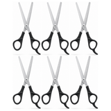 6x Stainless Steel Hair Cutting Scissors Bulk Pack - Shears for Barbers, Hairdressers & Home Salons