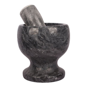 Stone Mortar & Pestle Herbs Spices Grinder in Dark Grey