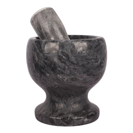 Stone Mortar & Pestle Herbs Spices Grinder in Dark Grey